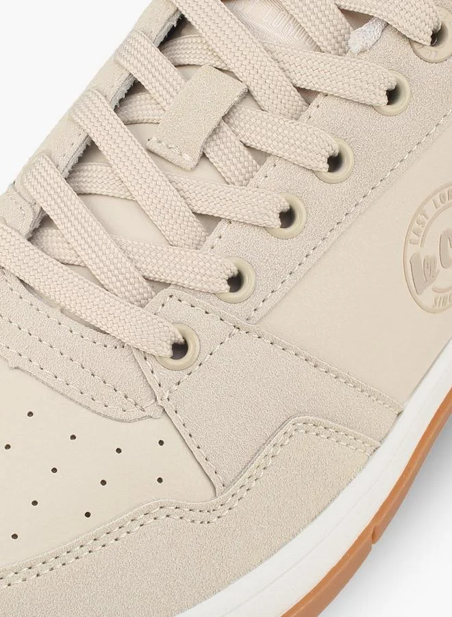 Lee Cooper BEIGE Women Logo Lace-Up Ankle Sneakers for Women | Best Price UAE
