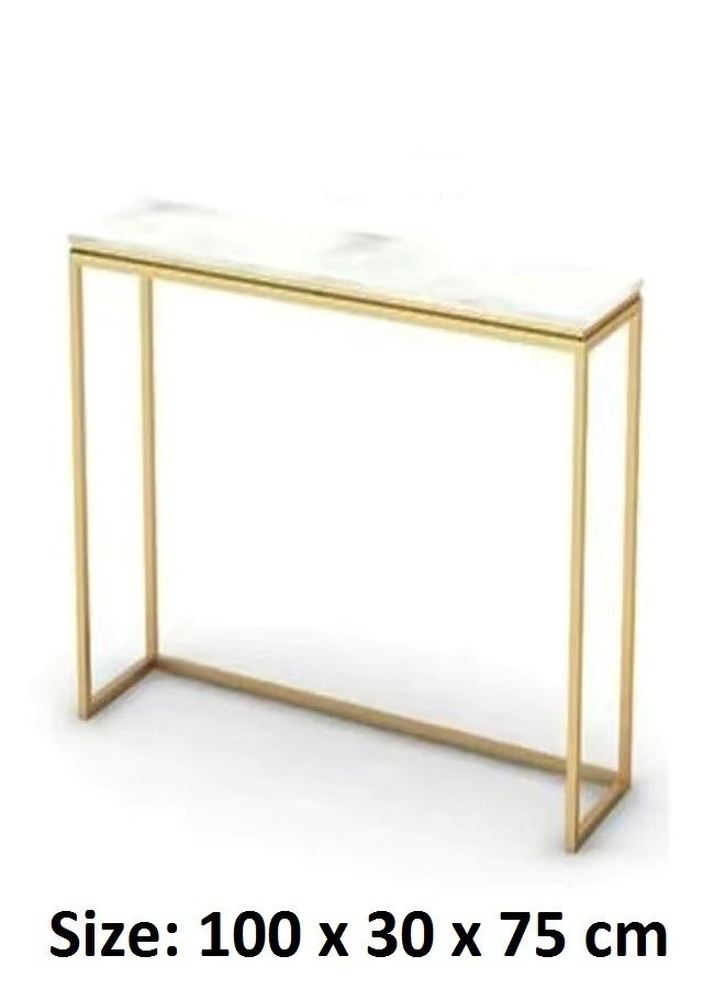 fashionhome Upgraded Modern Luxury Living Room Hallway Entry Table Styling Table Narrow Table Side View Table 100 x 30 x 75 cm - Image 5
