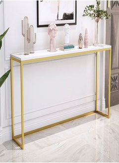 fashionhome Upgraded Modern Luxury Living Room Hallway Entry Table Styling Table Narrow Table Side View Table 100 x 30 x 75 cm  - Image 1