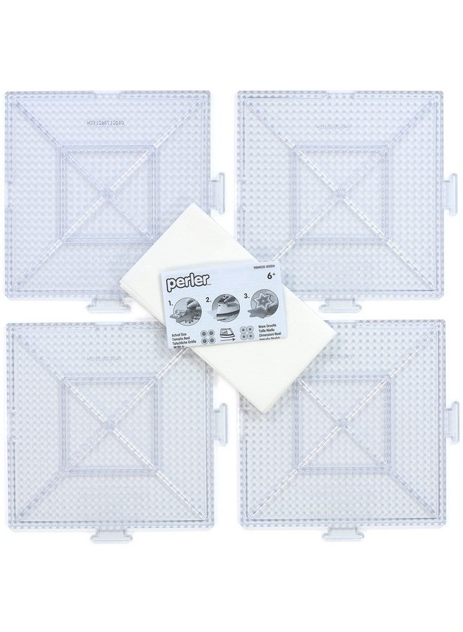 Perler Beads Large Square Pegboards for Kids Crafts, 4 pcs - Image 3
