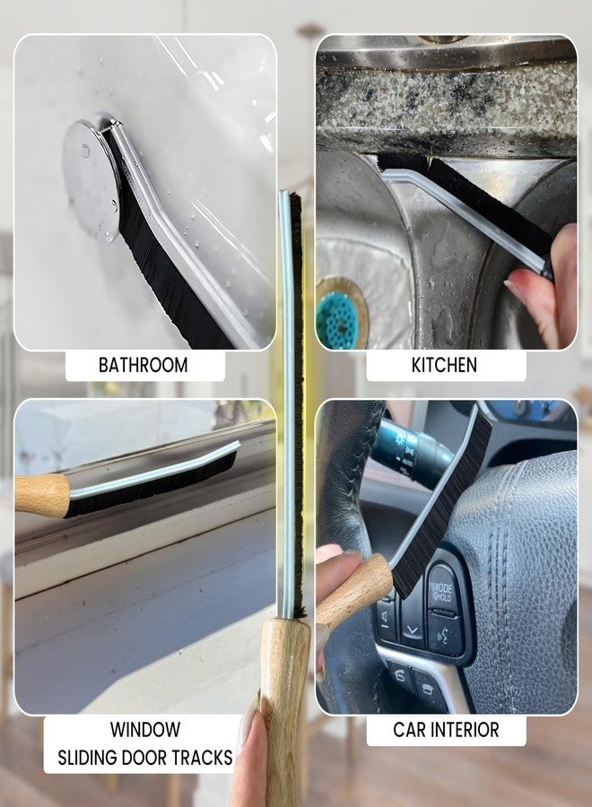 VACEXT Crevice Cleaning Brush - Grout Scrub Brush, House Cleaning Supplies, Gap Cleaning Tools, Home Essentials, Gifts for Women Men, Hard Bristle Crevice Cleaner Brush for Household Use, Bathroom (3PCS) - Image 5