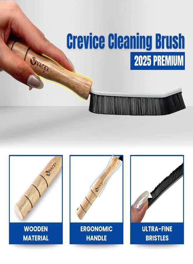 VACEXT Crevice Cleaning Brush - Grout Scrub Brush, House Cleaning Supplies, Gap Cleaning Tools, Home Essentials, Gifts for Women Men, Hard Bristle Crevice Cleaner Brush for Household Use, Bathroom (3PCS) - Image 3