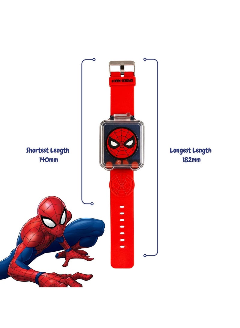 Disney Marvel Spiderman Red Strap Learning Boys Watch - SPD4753 - Image 2
