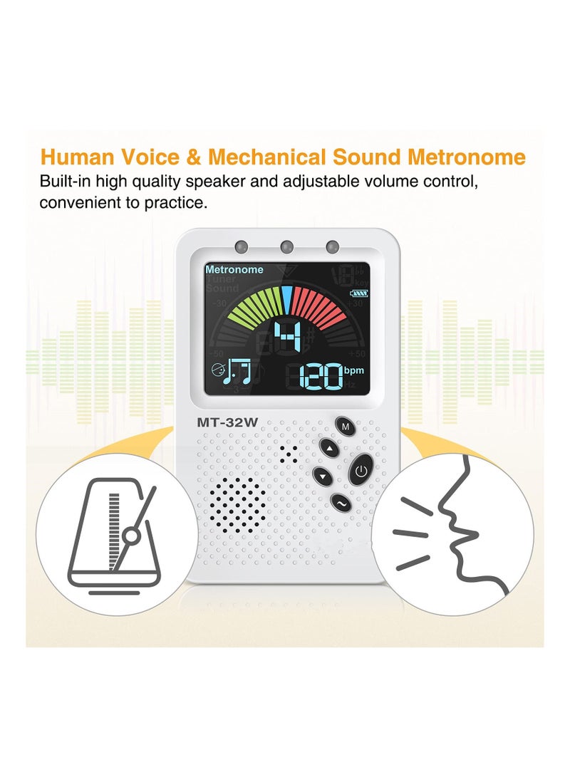 Generic Rechargeable 3 In 1 Guitar Metronome Tuner for Guitar, Bass, Violin, Ukulele Chromatic Multifunction Tuner - Image 2
