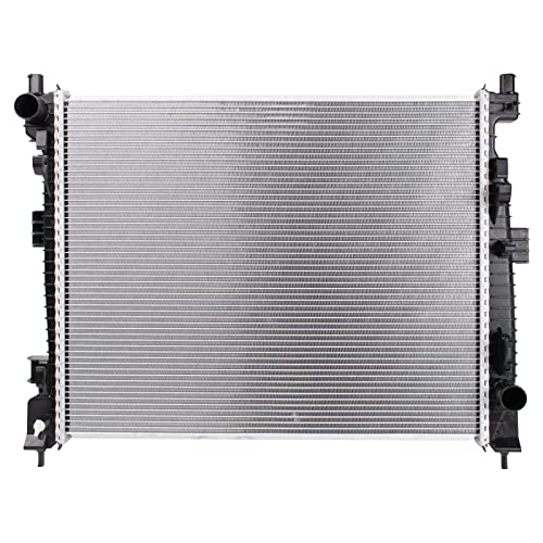 TRQ Primary Radiator Assembly Aluminum Core Compatible with 16-20 Dodge Durango 16-21 Jeep Grand Cherokee 21 Grand Cherokee L 22 Grand Cherokee WK CH3010379 CU13656 CU13662 - Image 2
