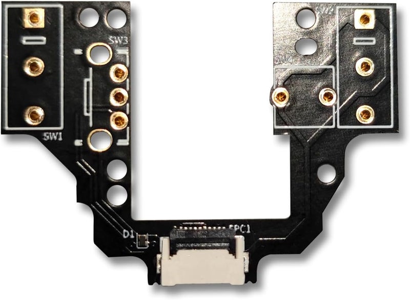 Hokeyio لوحة دوائر مطبوعة (PCB) لأزرار التبديل السريع للفأرة متوافقة مع Logitech G Pro X Superlight 2 GPX 2 GPW 3 – لوحة أم ميكانيكية للمفاتيح الصغيرة، قطعة استبدال لإصلاح DIY - Image 1