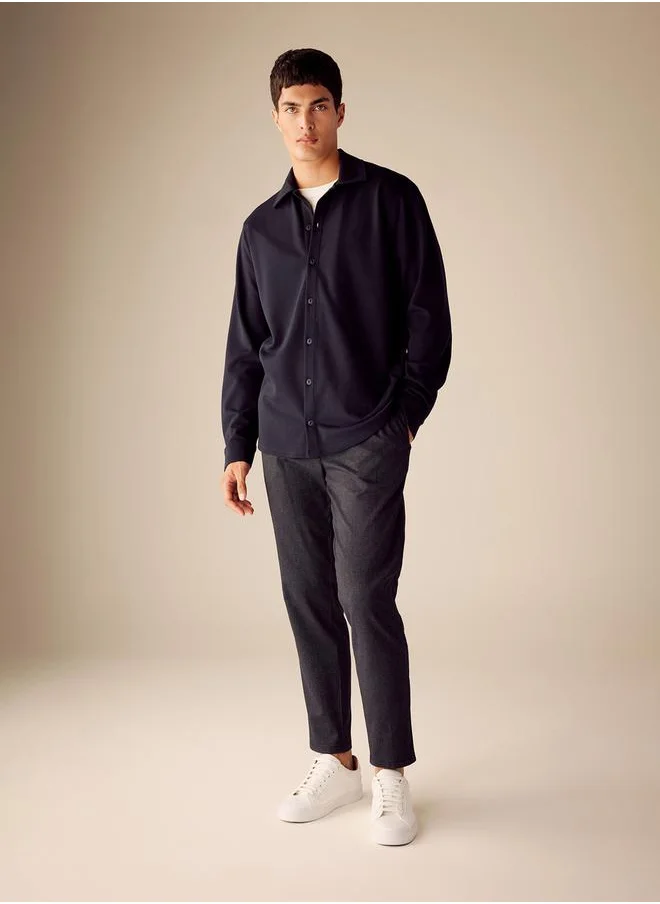 DeFacto Solid Slim Fit Trousers with Side Pocket