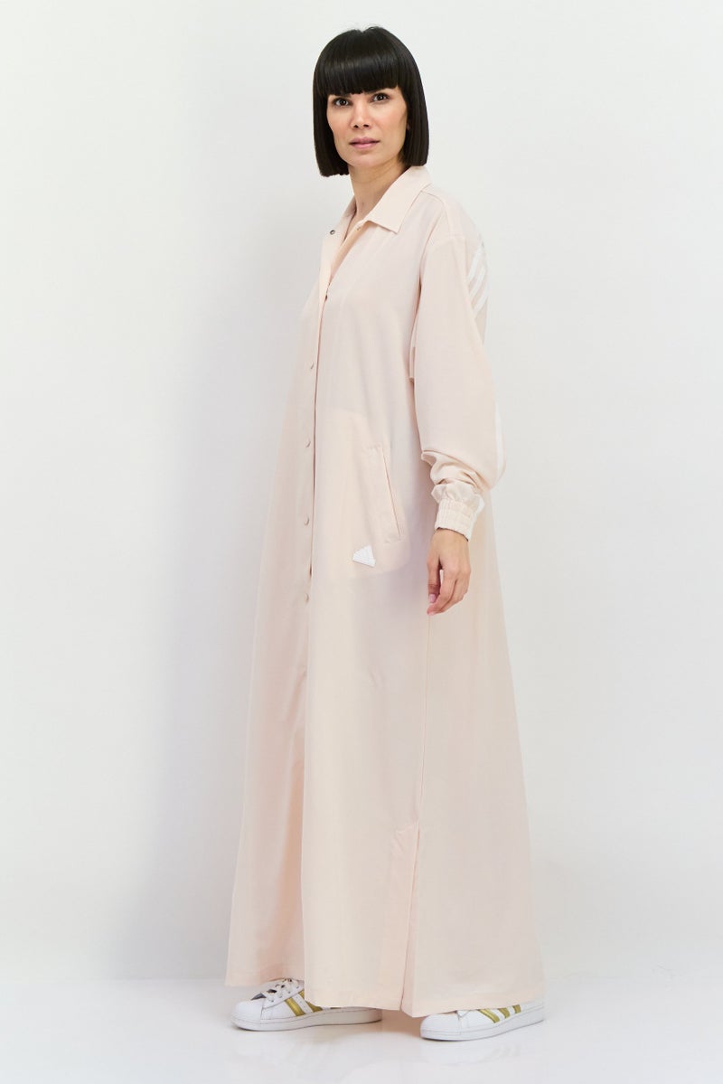 Adidas Women Sportswear Fit Outdoor Long Cover Up Jacket, Light Peach - Image 4