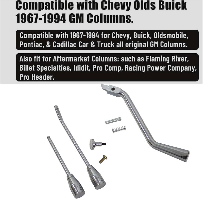 BST BSSP Polished Column Shifter Lever Turn Signal Hazard Boots Tilt Kit for GM Vehicles - Image 3