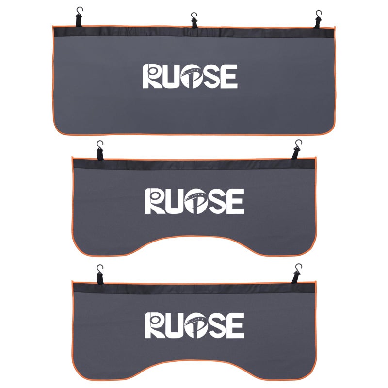 RUPSE 3 Pcs Fender Protectors for MechanicsMicrofiber Leather Car Fender Cover Mats PadsMechanic Magnetic Fender Protector Mat with Hooks
