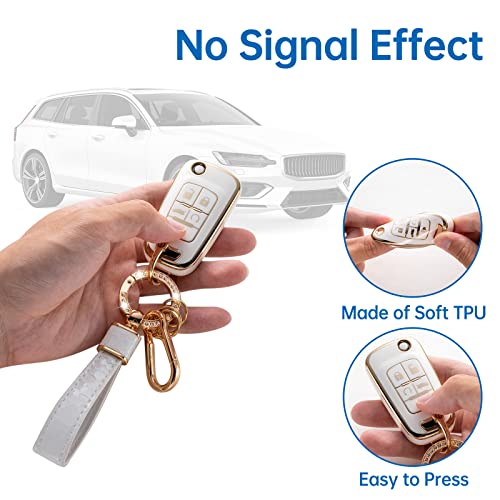 CACARLIKE for Chevy Key Fob Cover with Chevy Keychain, Car Key Fob Case Compatible with Chevrolet Equinox Camaro Cruze Malibu Sonic Smart Key Protector Holder - Image 3