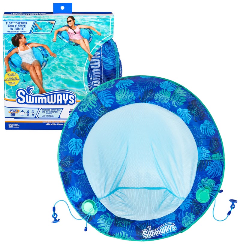 Swimways Elite Spring Float Papasan Pool Lounger Inflatable Pool Floats Adult with Fast Inflation Pool Lounge Chair for Adults up to 250 lbs - Image 2