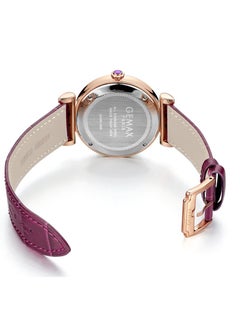 GEMAX 3002P-CR-B5-DW, Quartz Watches for women,Leather Strap  - Image 3