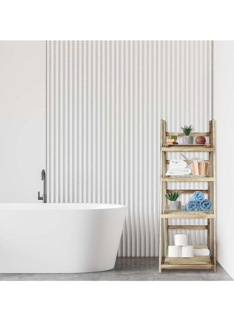 JOGAMS Wood Plant Stand 4 Tier Bamboo Plant Stand for Indoor Outdoor Balcony Living Room Patio Home Decor - Image 4