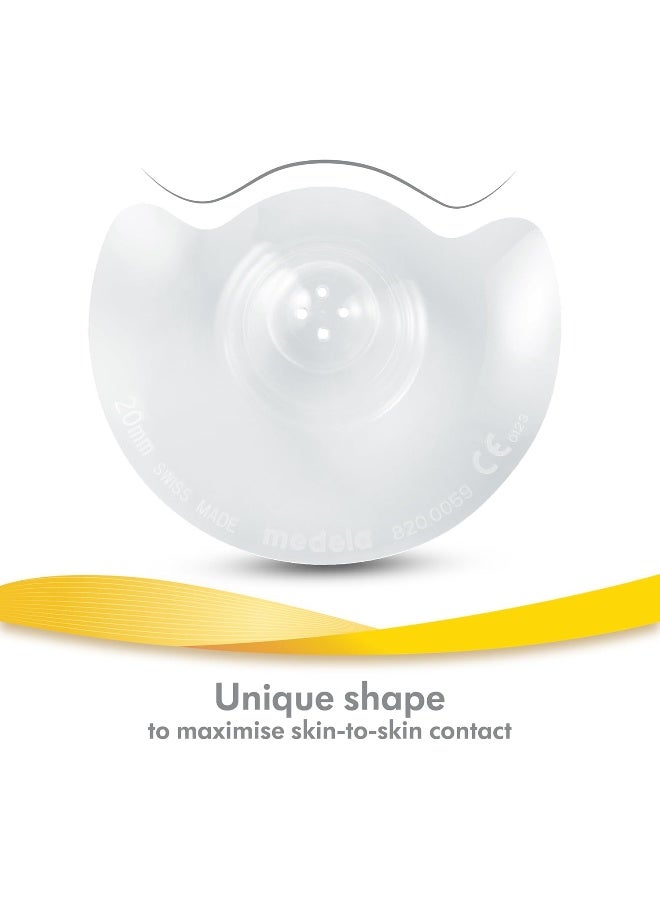 Medela درع حلمات ميدلا كونتاكت مع علبة (متوسط، 20 مم درع حلمة) - Image 4
