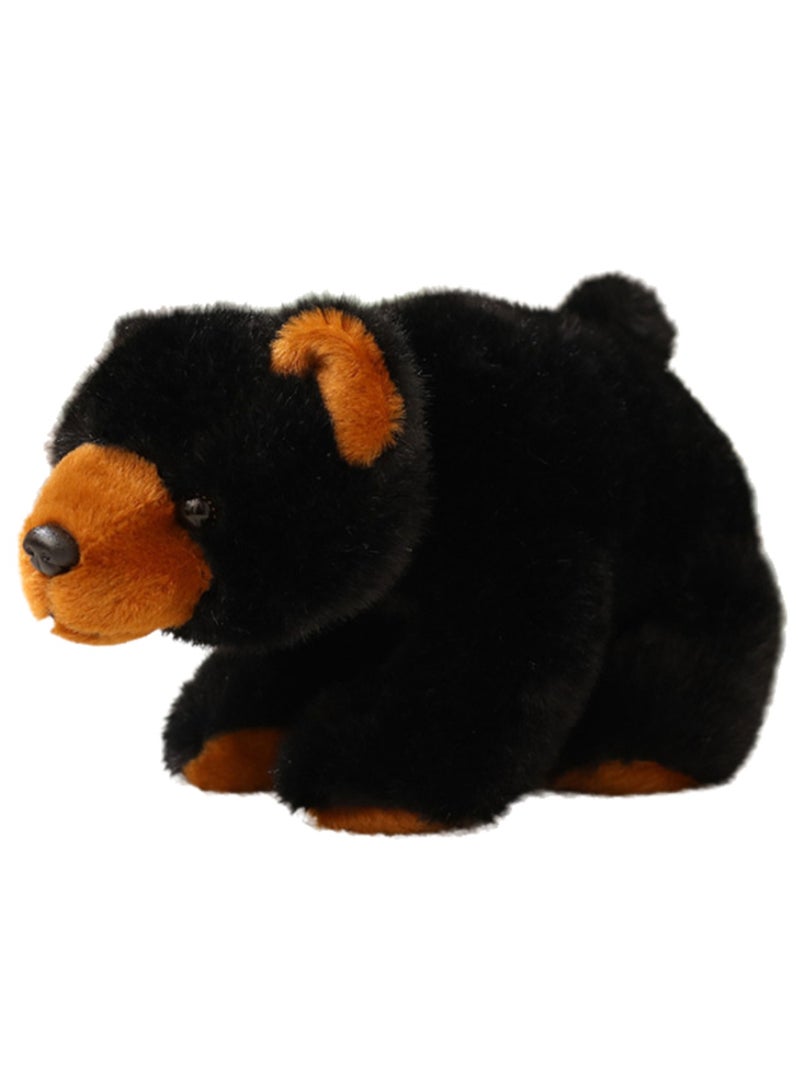 20 CM Cute Black Bear Plush Toy Soft Stuffed Simulation Animals Doll For Girls And Boys All Ages Gift - Image 1