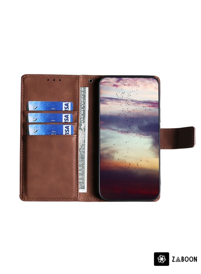 Zaboon Protective Case For Motorola Edge X30 Skin Feel Heart Pattern Leather  With Lanyard - Image 4