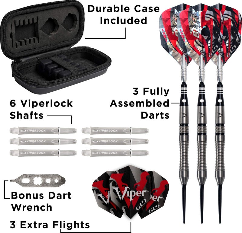 Viper Blitz 95% Tungsten Steel Tip Dart Set with Storage/Travel Case, 22 Grams - Image 4