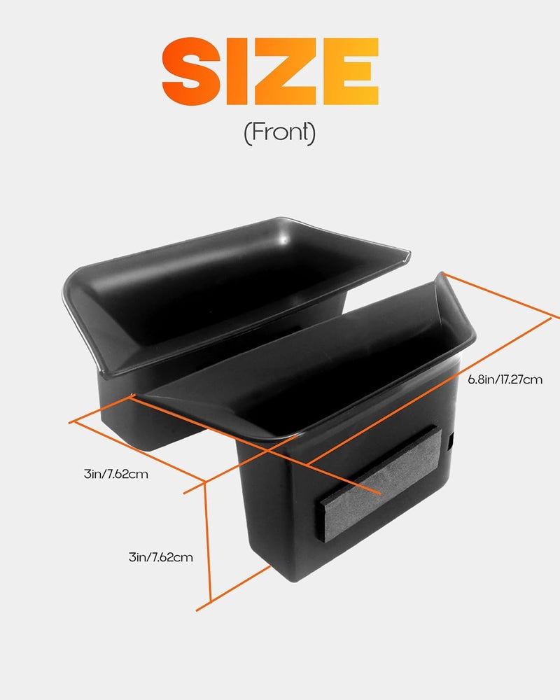 Rogierra 4PCS for Cadillac XT5 2017-2019 Front and Rear Row Door Storage Box Door Side Organizer Tray Phone Container Pocket Insert Tray Door Armrest Organizer Container for Cadillac XT5 Accessories - Image 5