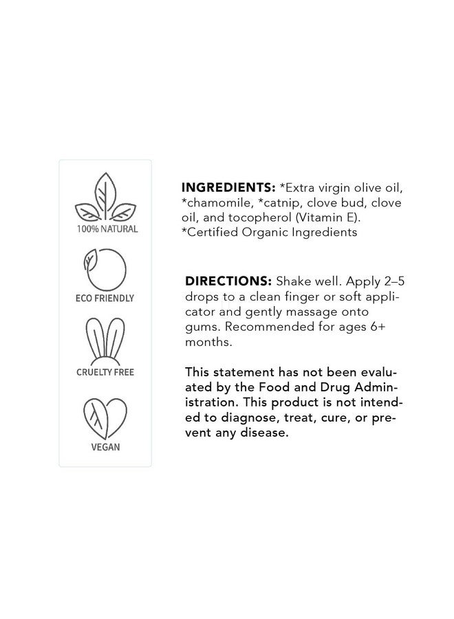 BALM! Baby Balm Baby Teething Oil Rub - Natural and Organic Baby Teething Relief Aid with Chamomile & Clove - Vegan, Non-GMO, Gentle, Safe & Effective - 1 oz Glass Bottle (Bottle w/Cap) - Image 3