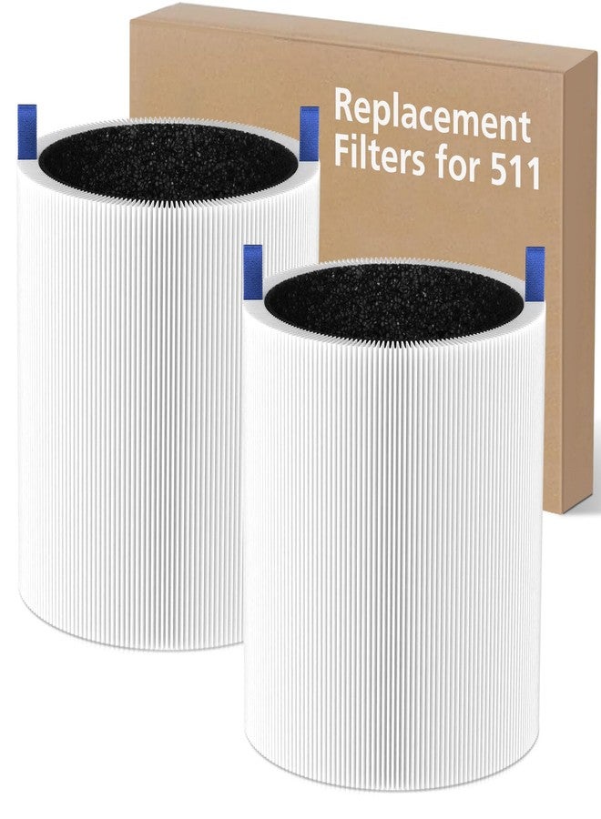 isinlive Blue Pure 511 Replacement Filter Compatible with Blueair Blue Pure 511 Air Purifier, 2-in-1 511 HEPA Particle Filter and Activated Carbon Filter, 2 Pack - Image 1
