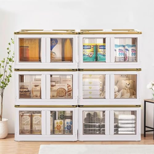 SNKR ESSENTIALS Multipurpose Stackable Plastic Cupboard Drawer for Clothes Storage, Almirah for Clothes, Foldable Wardrobe Cabinet Organizer for Office, Kitchen, Bathroom (Off-White, 6 Door) - Image 1