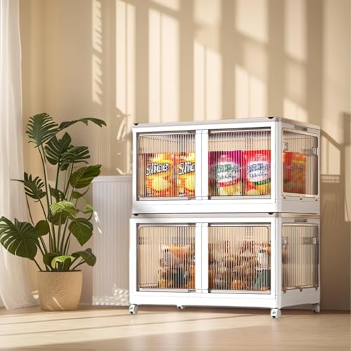 SNKR ESSENTIALS Multipurpose Stackable Plastic Cupboard Drawer for Clothes Storage, Almirah for Clothes, Foldable Wardrobe Cabinet Organizer for Office, Kitchen, Bathroom (Off-White, 6 Door) - Image 4