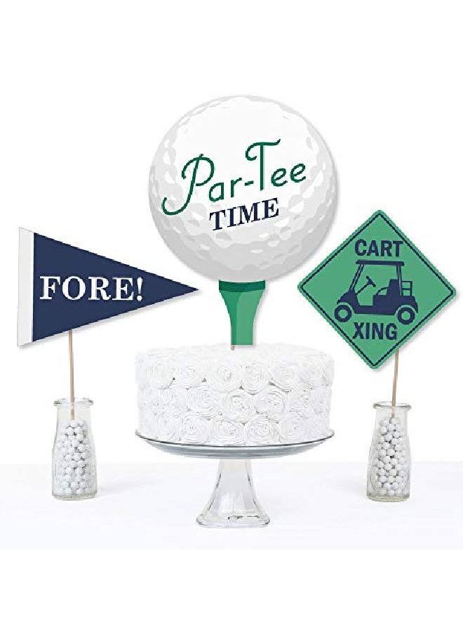 Big Dot of Happiness Partee Time Golf Birthday Or Retirement Party Centerpiece Sticks Table Toppers Set Of 15  - Image 3