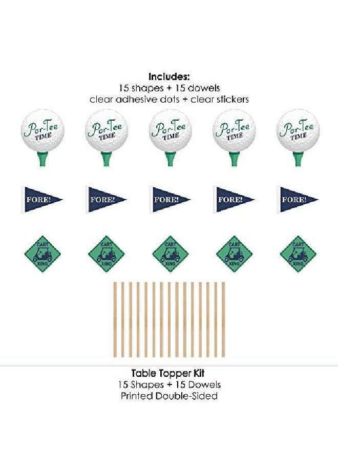 Big Dot of Happiness Partee Time Golf Birthday Or Retirement Party Centerpiece Sticks Table Toppers Set Of 15  - Image 5