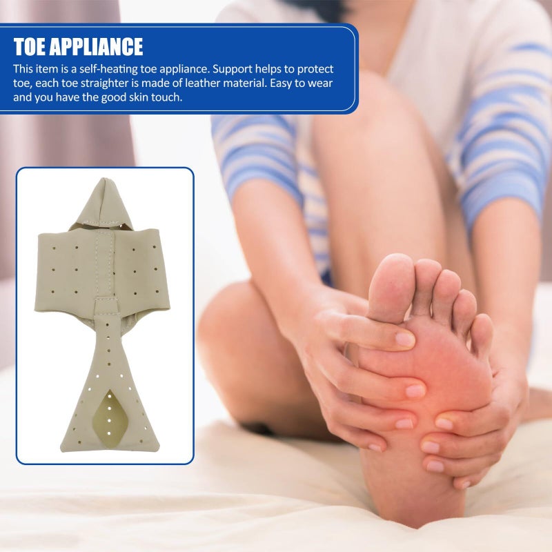 Apricot Yellow Leather Bunion Splint Size L 40 45 for Hallux Valgus Relief and Foot Support - Image 4