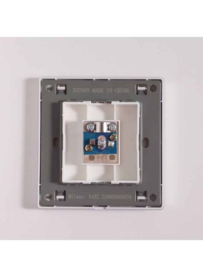 DANUBE HOME Milano Tv Outlet Cable Socket For Modern Home Electrical Switches Sockets Outlets For Home Appliances Computers Aura Slvr - Image 2