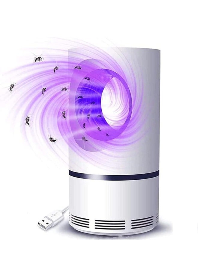 صاروخ فلاير مصيدة حشرات كهربائية قاتلة للبعوض والذباب، مصائد قاتلة للاستخدام الداخلي، مصيدة ذباب داخلية مطورة مزودة بضوء أزرق وأشعة فوق بنفسجية، مصائد البعوض للمنزل، مصيدة حشرات طائرة لذباب الفاكهة والنباتات (أبيض) - Image 1