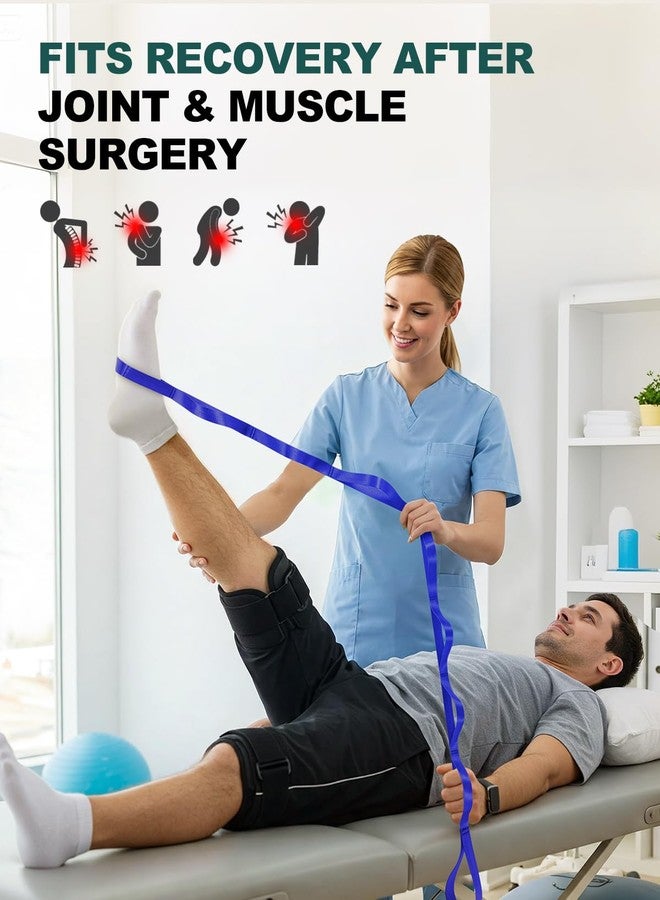 Trideer Stretching Strap Yoga Strap Physical Therapy for Home Workout, Exercise, Pilates and Gymnastics, 10 Loops Non-Elastic Stretch Bands with Aesthetic Packaging for Women & Men (Dark Blue) - Image 4