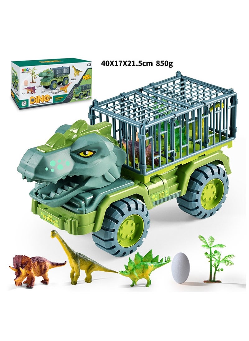 Dinosaur Truck, Dinosaur Transport Car Carrier Truck with Dinosaur Toys, Friction Powered Cars, Dino Car Playset Toys for Boys and Grils  - Image 1