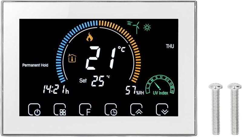 Smart WiFi Thermostat Switch Programmable LCD Touchscreen 16A White - Image 2