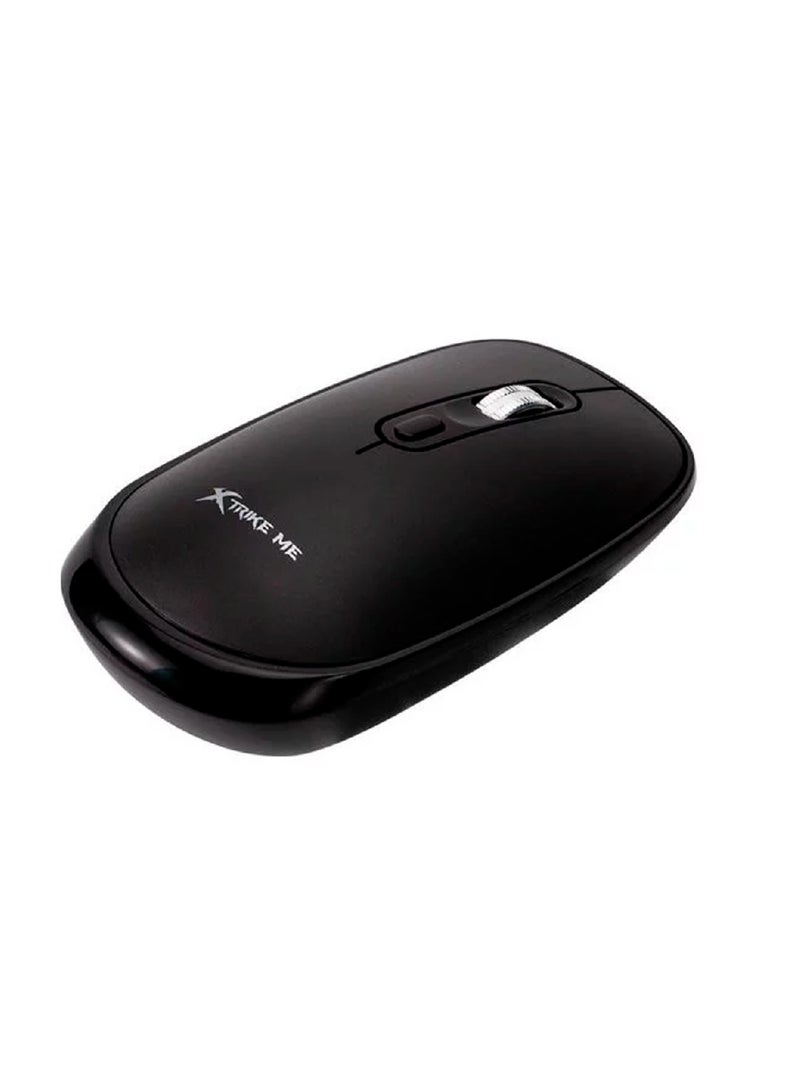 XTRIKE ME GW-119 Dual-Mode Wireless Mouse With Rechargeable Battery Black Body - Image 2