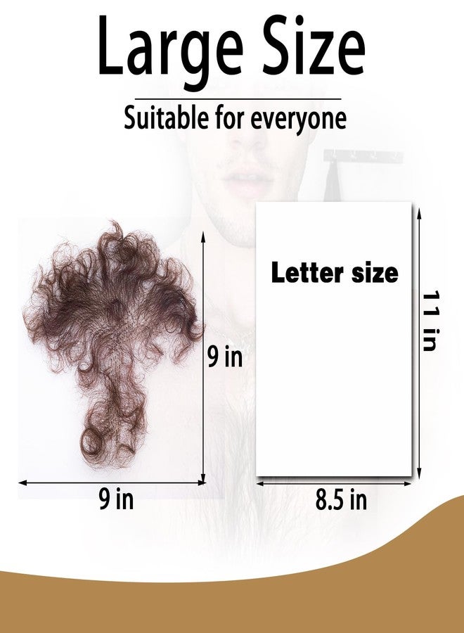 INFTOYCO Fake Chest Hair Body Hairs Adding Hair Volume Enhancement of Manliness Handmade Full Lace Fake Realistic Chest hair (Style 2) - Image 2