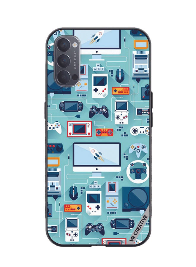 VR CREATIVE Protective Case Cover For Oppo Reno4 Pro 5G Technology Items Design Multicolour - Image 1