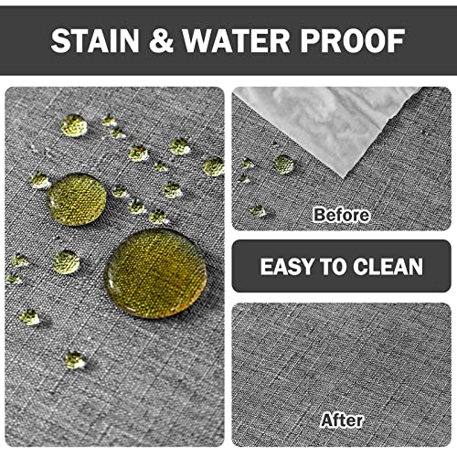 AUSSPVOCT Textured Tablecloth Rectangle 52x70 Water Resistant Spill-Proof Wipeable Table Cloth Wrinkle Free Fabric Dining Table Cover for Birthday Farmhouse Spring Easter Party Tablecloths - Image 5