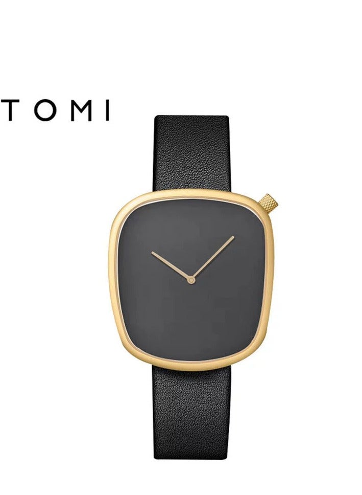 TOMI Fashion Business Mens Quartz Wrist Watches Waterproof Square Stainless Watch Gifts for Him Students Women Husband - Image 1