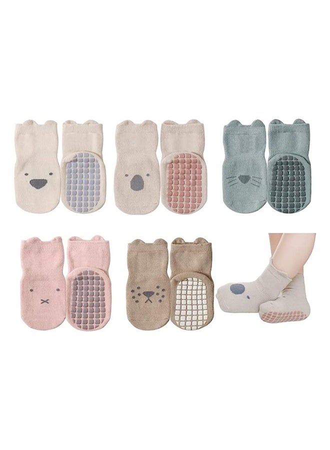 Toddlers Knee High Socks Girl Boy Non Slip with Grips Anti Skid Socks Newborn Infant Indoor Floor Crawling Tube Stockings - Image 1