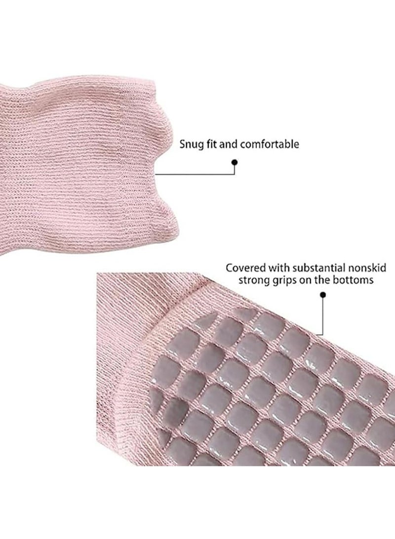 Toddlers Knee High Socks Girl Boy Non Slip with Grips Anti Skid Socks Newborn Infant Indoor Floor Crawling Tube Stockings - Image 3