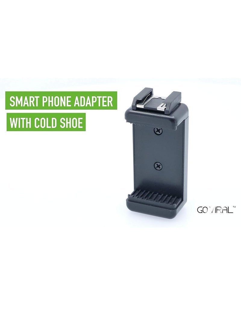 Vlogging Like Me LED Video Light + Microphone + Mobile Phone Holder + Hand Grip Mini Tripod Compatible with Smartphones for TikTok, Youtube, Live Streaming and Meetings - Image 4