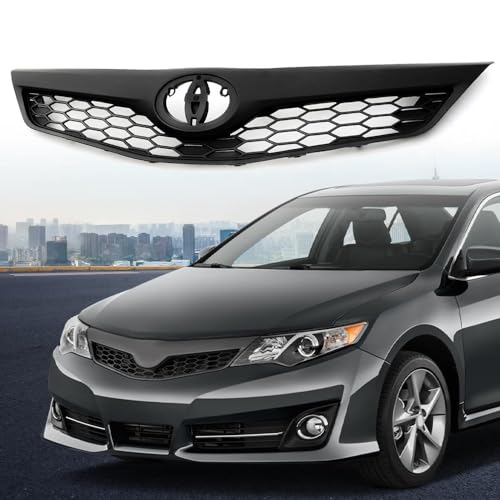 GPLUS شبكة غطاء الصدام الأمامي العلوي G-PLUS متوافقة مع تويوتا كامري SE XSE سيدان 4 أبواب 2012 2013 2014 5310106340C0، TO1200354 - Image 2