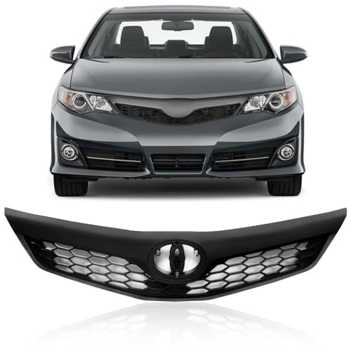 GPLUS شبكة غطاء الصدام الأمامي العلوي G-PLUS متوافقة مع تويوتا كامري SE XSE سيدان 4 أبواب 2012 2013 2014 5310106340C0، TO1200354 - Image 1