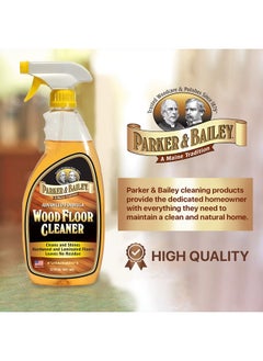 Parker & Bailey Wood Floor Cleaner – Use on Hardwood, Laminated or Faux Finished Floors. Shine Restorer Protector, Surface Cleaner Supplies Home Improvement, Natural Look, Cuts Grease 22 Oz  - Image 2