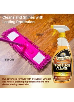 Parker & Bailey Wood Floor Cleaner – Use on Hardwood, Laminated or Faux Finished Floors. Shine Restorer Protector, Surface Cleaner Supplies Home Improvement, Natural Look, Cuts Grease 22 Oz  - Image 5