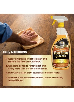 Parker & Bailey Wood Floor Cleaner – Use on Hardwood, Laminated or Faux Finished Floors. Shine Restorer Protector, Surface Cleaner Supplies Home Improvement, Natural Look, Cuts Grease 22 Oz  - Image 3