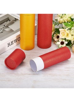 PATIKIL 2 Inch X 13 Inch Poster Tube 1Pcs Photo Storage Tube Portable Shipping Mailing Tubes Calligraphy Painting Tubes Round Carrying Case For Storing Paper Art Map Documents Yellow  - Image 5