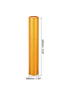 PATIKIL 2 Inch X 13 Inch Poster Tube 1Pcs Photo Storage Tube Portable Shipping Mailing Tubes Calligraphy Painting Tubes Round Carrying Case For Storing Paper Art Map Documents Yellow  - Image 2